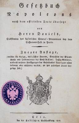 Bild Nr.1: 138-506 Gesetzbuch Napoleons: (Juridica und Kriminologie)