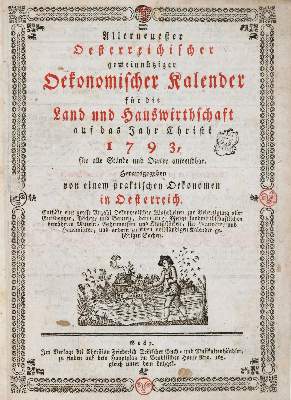 Bild Nr.1: 138-542 Allerneuester Oesterreichischer: (Kalender)