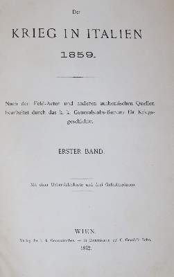 Bild Nr.1: 138-604 Krieg in Italien 1859, Der.: (Militaria, Italien)