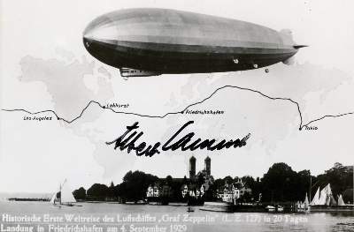Bild Nr.2: 138-677 Zeppelin über ca. 1070: (Postkarten, Zeppelin)