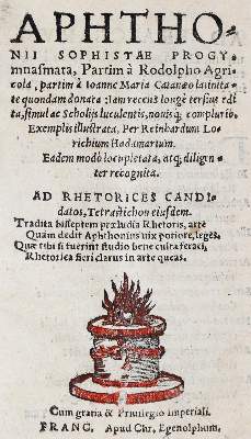 Bild Nr.1: 138-7 Aphthonius.: (Alte Drucke, Handschriften und Theologie)