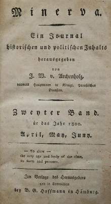 Bild Nr.1: 138-744 Archenholz,J.W.v. (Hrsg.).: (Zeitschriften und Zeitungen)