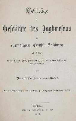 Bild Nr.1: 138-768 Imhof,Frhr.v. R.: (Jagd)