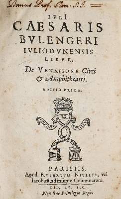 Bild Nr.1: 138-83 Boulenger,J.-C.: (Alte Drucke, Handschriften und Theologie)