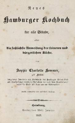 Bild Nr.1: 138-835 Hommer,S.-C.: (Küche und Haushalt, Kochbücher)
