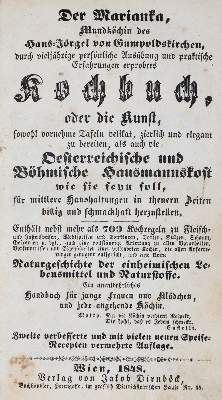 Bild Nr.1: 138-838 Marianka.: (Küche und Haushalt, Kochbücher)