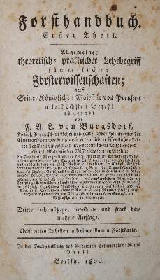 Bild Nr.1: 138-857 Burgsdorf,F.A.L.v.: (Land- und Forstwirtschaft, Forstwirtschaft)