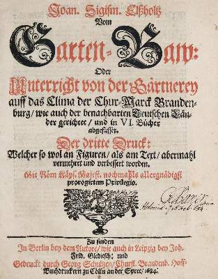 Bild Nr.1: 138-866 Elsholtz,J.S.: (Land- und Forstwirtschaft, Garten)
