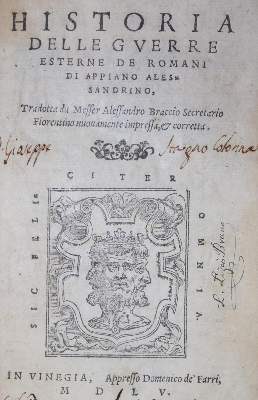 Bild Nr.1: 138-9 Appianus,A.: (Alte Drucke, Handschriften und Theologie)