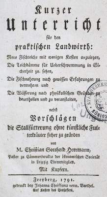 Bild Nr.1: 138-916 Hermann,Chr.G.: (Land- und Forstwirtschaft, Tierhaltung, Fische)