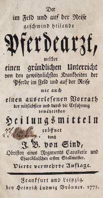 Bild Nr.1: 138-923 Sind,J.B.v.: (Land- und Forstwirtschaft, Tierhaltung, Pferde)