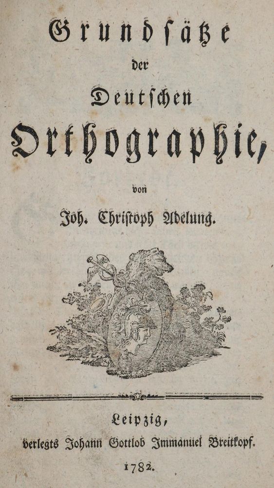 Große Abbildung Nr.1: 139-1000 Adelung,J.C.: (Literatur und illustrierte Bücher bis 19.Jahrhundert)