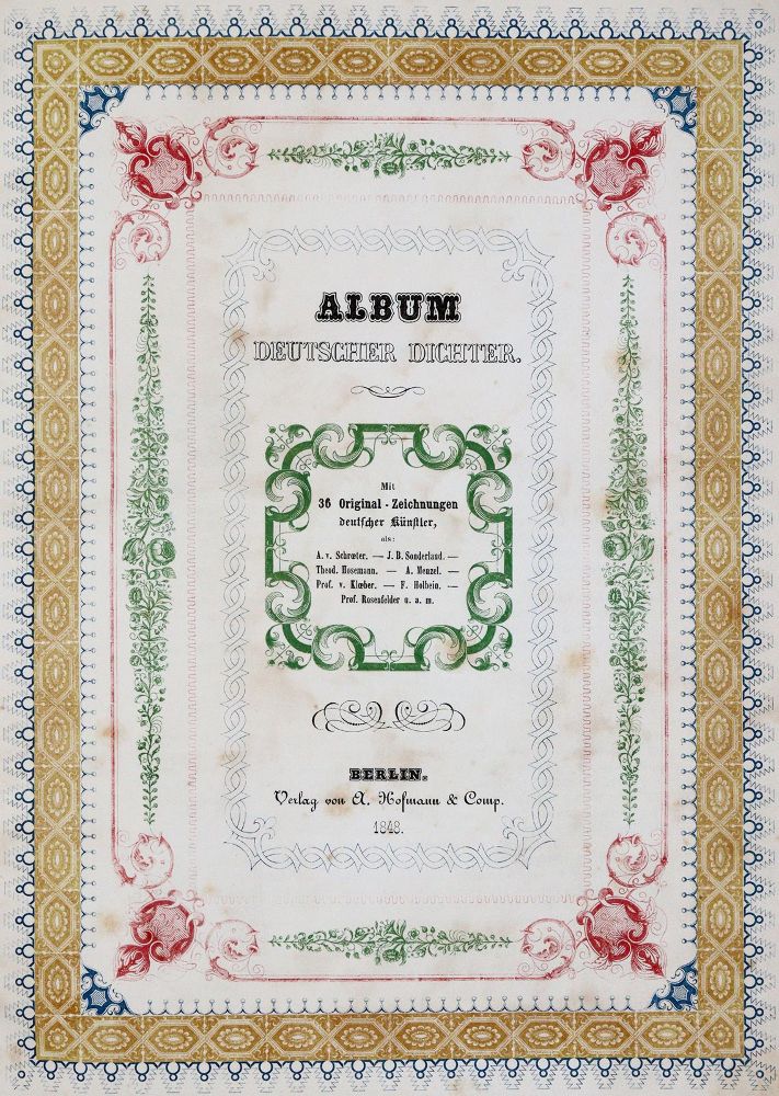 Große Abbildung Nr.2: 139-1003 Album Deutscher Dichter.: (Literatur und illustrierte Bücher bis 19.Jahrhundert)