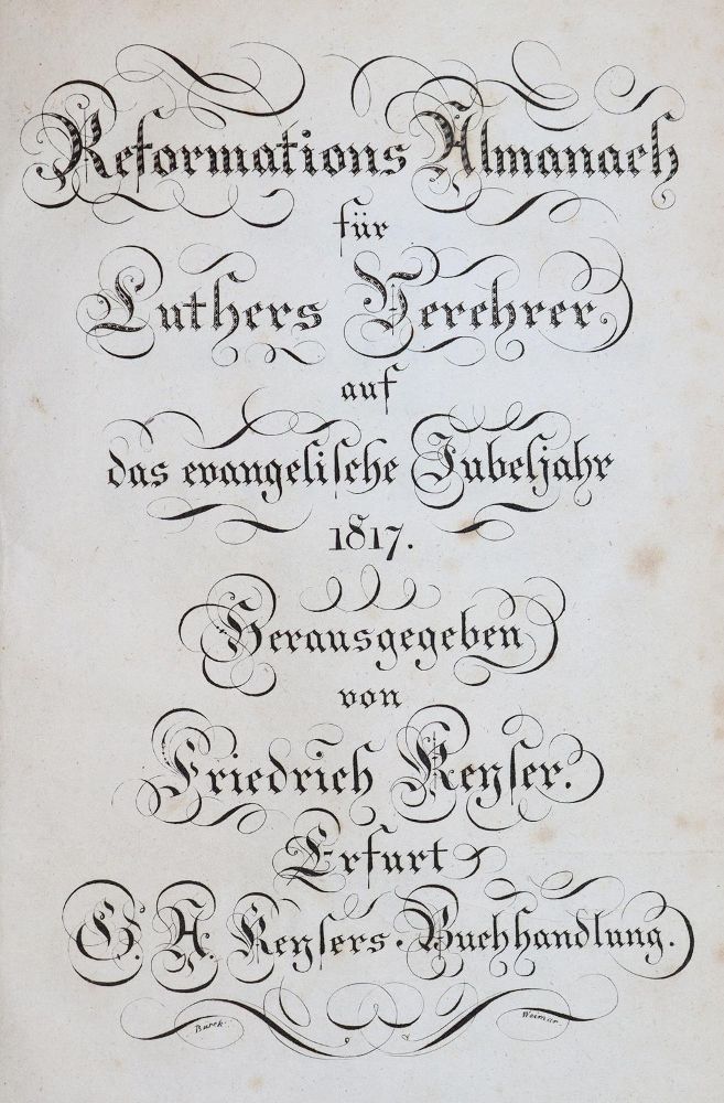 Große Abbildung Nr.1: 139-1009 Reformations-Almanach: (Almanache)