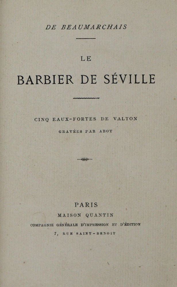 Große Abbildung Nr.2: 139-1015 Beaumarchais,(P.-A. Caron) de.: (Literatur und illustrierte Bücher bis 19.Jahrhundert)