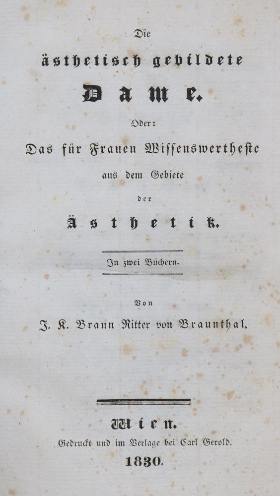 Große Abbildung Nr.1: 139-1041 Braun von Braunthal J.K.: (Emanzipation)