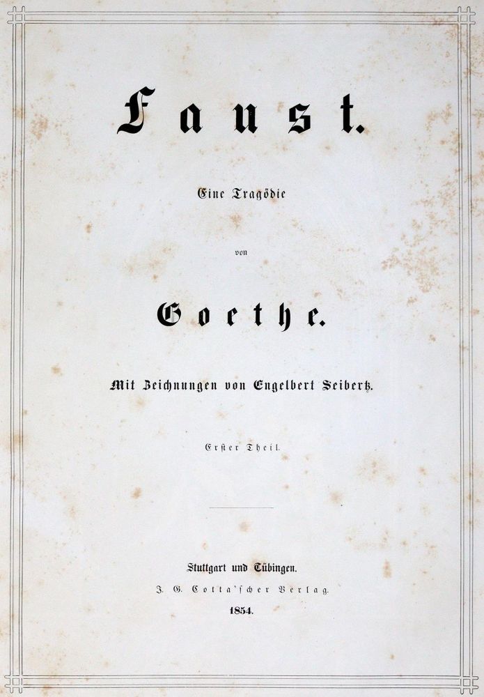 Große Abbildung Nr.3: 139-1056 Goethe,J.W.v.: (Literatur und illustrierte Bücher bis 19.Jahrhundert)