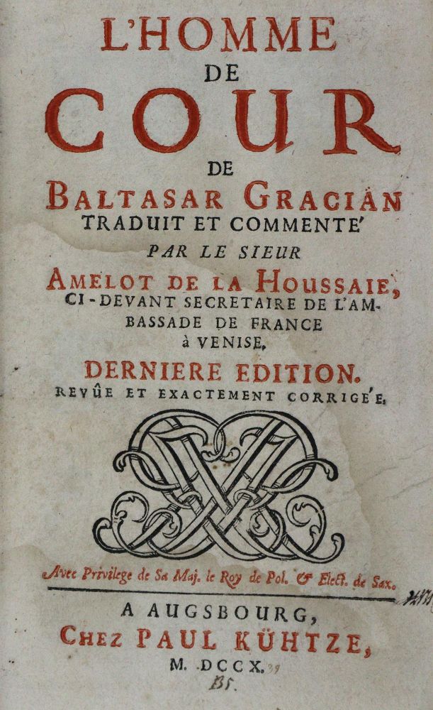 Große Abbildung Nr.1: 139-1065 Gracian y Morales,B.: (Literatur und illustrierte Bücher bis 19.Jahrhundert)
