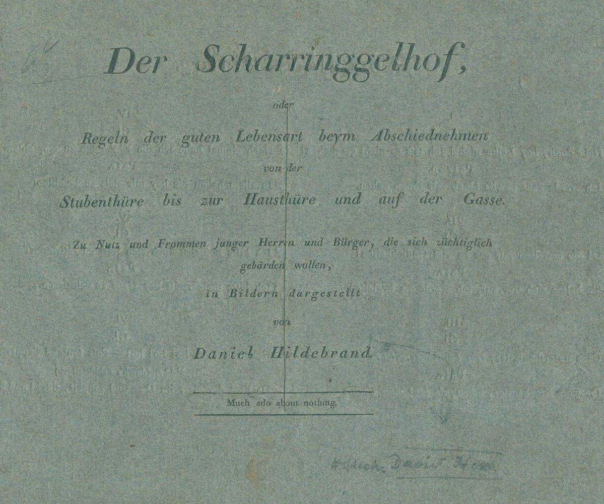 Große Abbildung Nr.1: 139-1078 Hildebrand,D. (d.i. David Hess).: (Literatur und illustrierte Bücher bis 19.Jahrhundert)