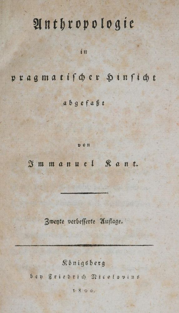 Große Abbildung Nr.1: 139-1086 Kant,I.: (Literatur und illustrierte Bücher bis 19.Jahrhundert)