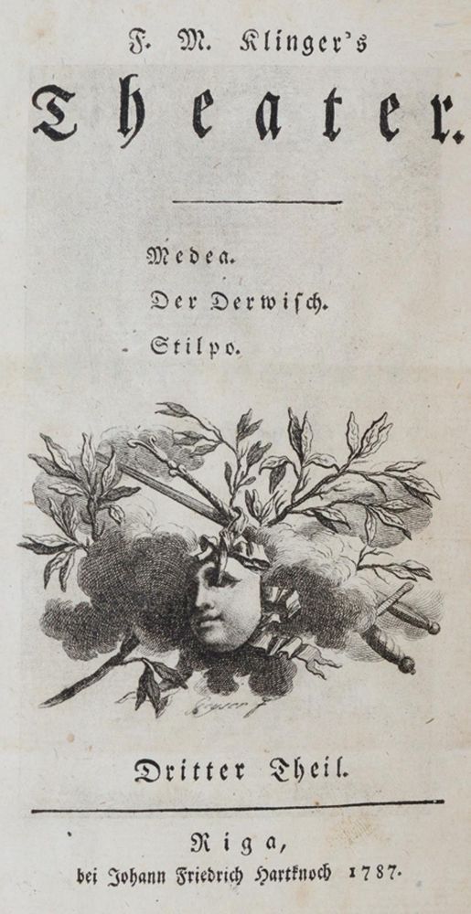 Große Abbildung Nr.3: 139-1090 Klinger,F.M.: (Literatur und illustrierte Bücher bis 19.Jahrhundert)