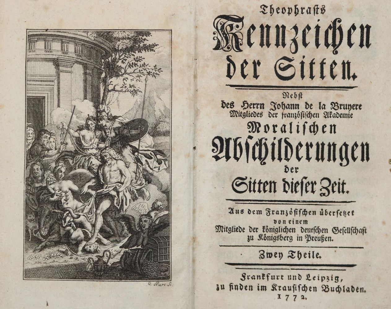 Große Abbildung Nr.1: 139-1099 La Bruyère Jean de,: (Literatur und illustrierte Bücher bis 19.Jahrhundert)