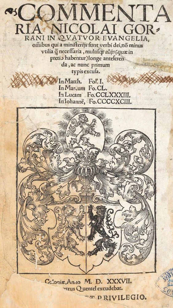 Große Abbildung Nr.1: 139-110 Gorran,N.de.: (Alte Drucke, Handschriften und Theologie)