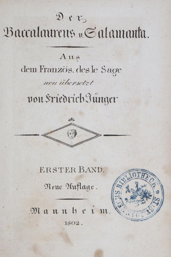 Große Abbildung Nr.1: 139-1106 Lesage,A.R.: (Literatur und illustrierte Bücher bis 19.Jahrhundert)