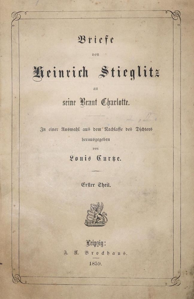 Große Abbildung Nr.1: 139-1158 Stieglitz,H.: (Literatur und illustrierte Bücher bis 19.Jahrhundert)
