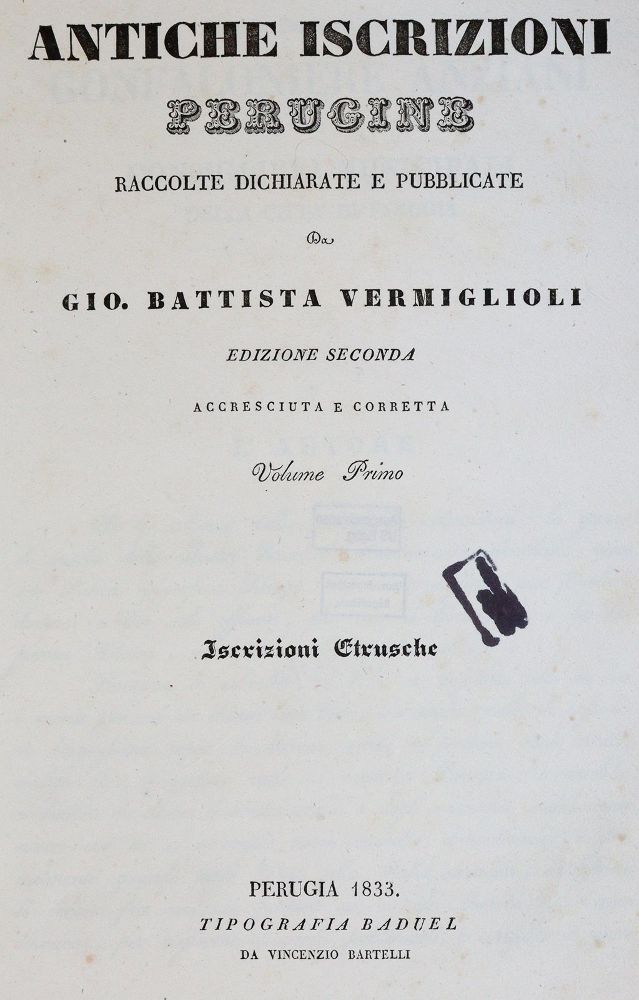 Große Abbildung Nr.3: 139-1172 Vermiglioli,G.B.: (Literatur und illustrierte Bücher bis 19.Jahrhundert)