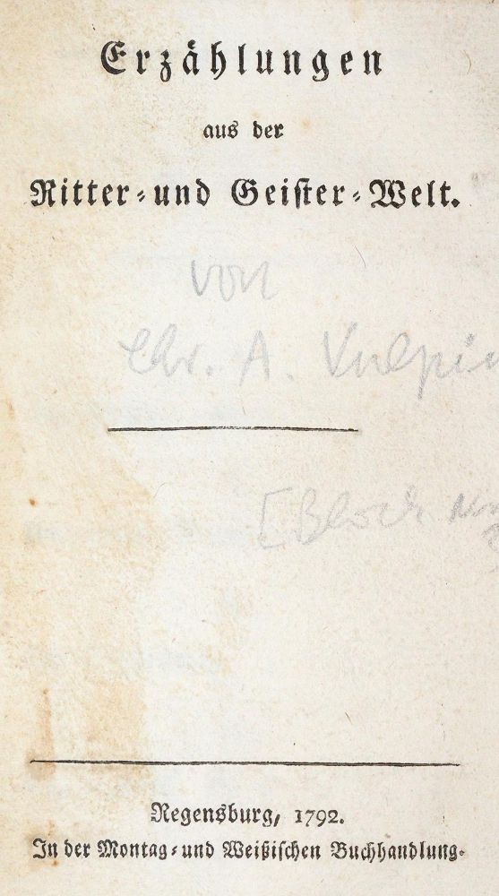 Große Abbildung Nr.1: 139-1177 (Vulpius,C.A.).: (Literatur und illustrierte Bücher bis 19.Jahrhundert)