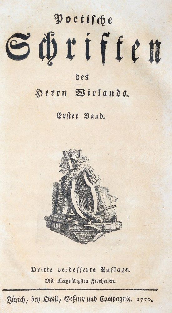 Große Abbildung Nr.1: 139-1179 Wieland,C.M.: (Literatur und illustrierte Bücher bis 19.Jahrhundert)