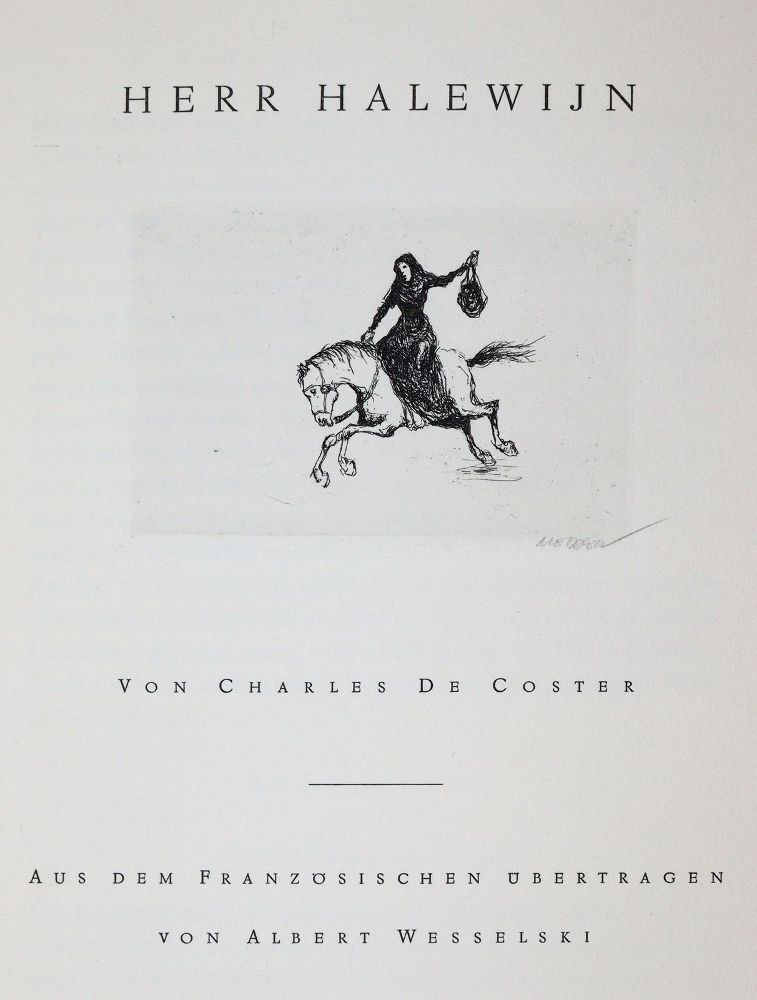 Große Abbildung Nr.1: 139-1221 Coster,C.de.: (Literatur und illustrierte Bücher 20.Jahrhundert - Alte Literatur in modernen Ausgaben)