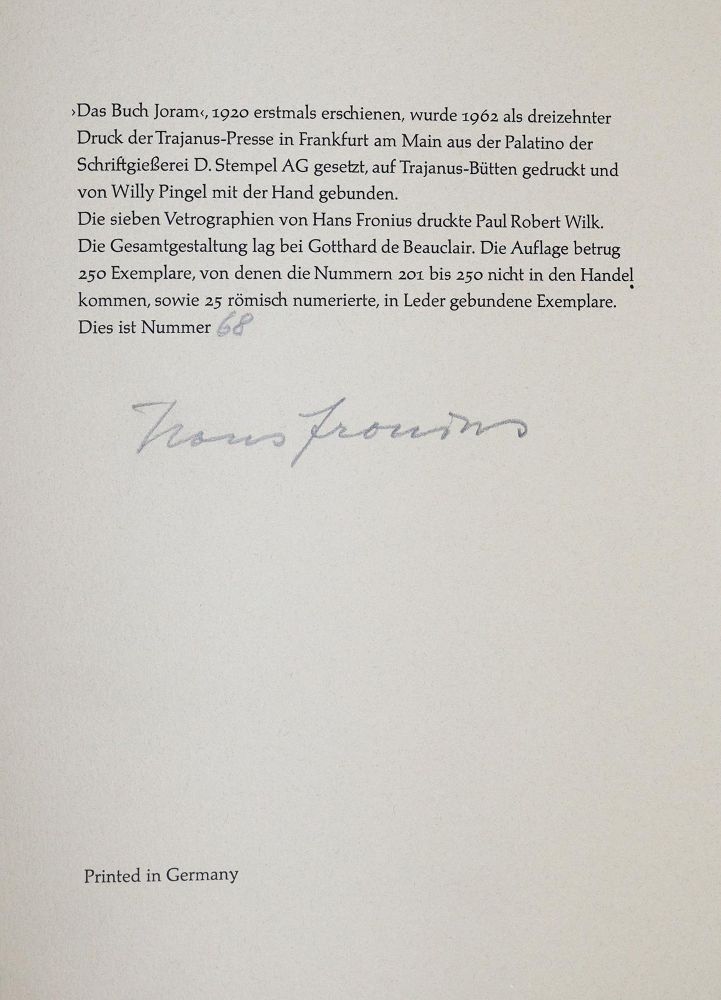 Große Abbildung Nr.6: 139-1273 Gilgamesch.: (Literatur und illustrierte Bücher 20.Jahrhundert - Alte Literatur in modernen Ausgaben)