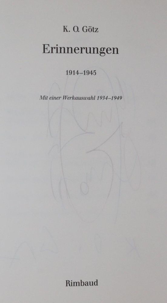 Große Abbildung Nr.1: 139-1277 Götz,K.O.: (Literatur und illustrierte Bücher 20.Jahrhundert - Alte Literatur in modernen Ausgaben)