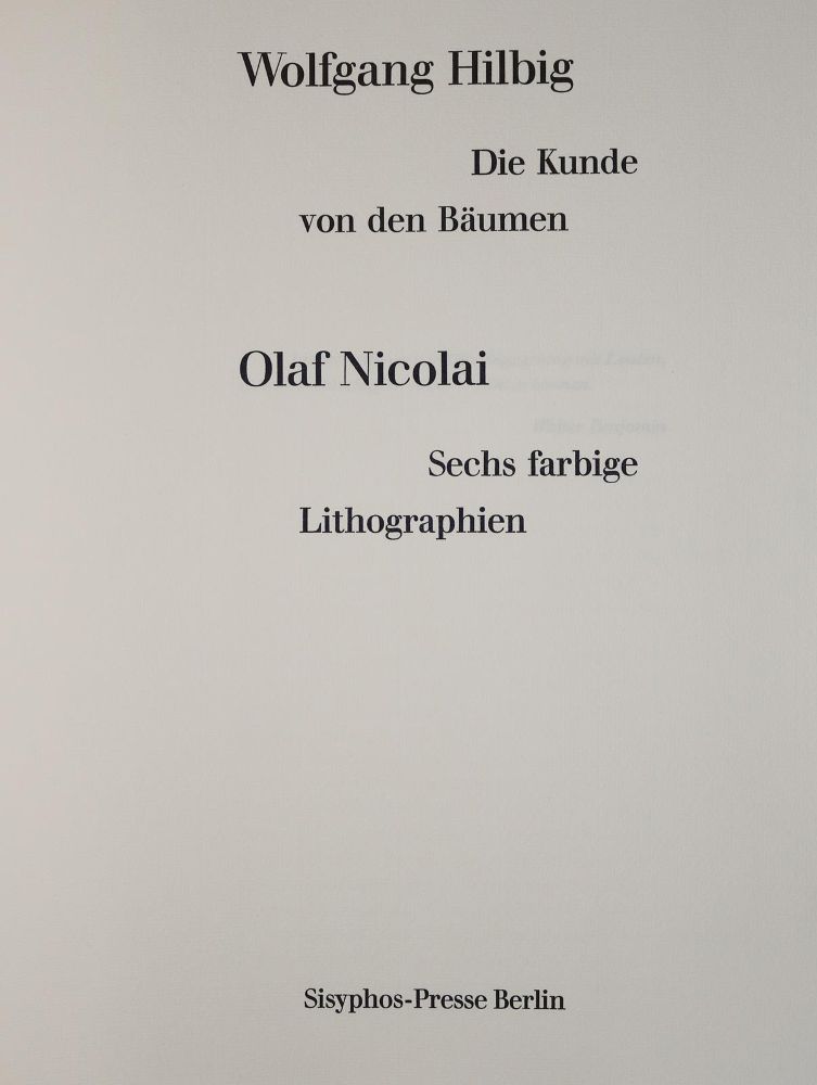 Große Abbildung Nr.22: 139-1294 Hilbig,W.: (Literatur und illustrierte Bücher 20.Jahrhundert - Alte Literatur in modernen Ausgaben)