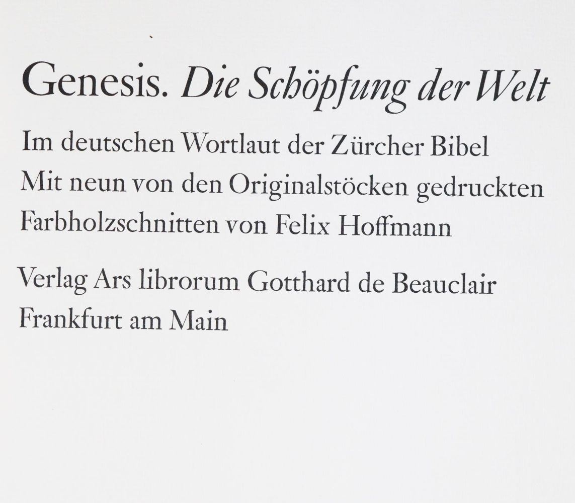 Große Abbildung Nr.1: 139-1299 Hoffmann,F.: (Literatur und illustrierte Bücher 20.Jahrhundert - Alte Literatur in modernen Ausgaben)