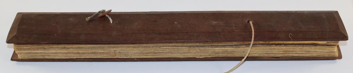 Große Abbildung Nr.1: 139-130 Singhalesische Palmblatthandschrift.: (Handschriften, Palmblatthandschrift)