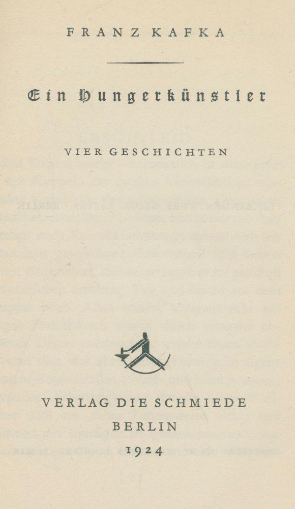 Große Abbildung Nr.2: 139-1315 Kafka,F.: (Literatur und illustrierte Bücher 20.Jahrhundert - Alte Literatur in modernen Ausgaben)