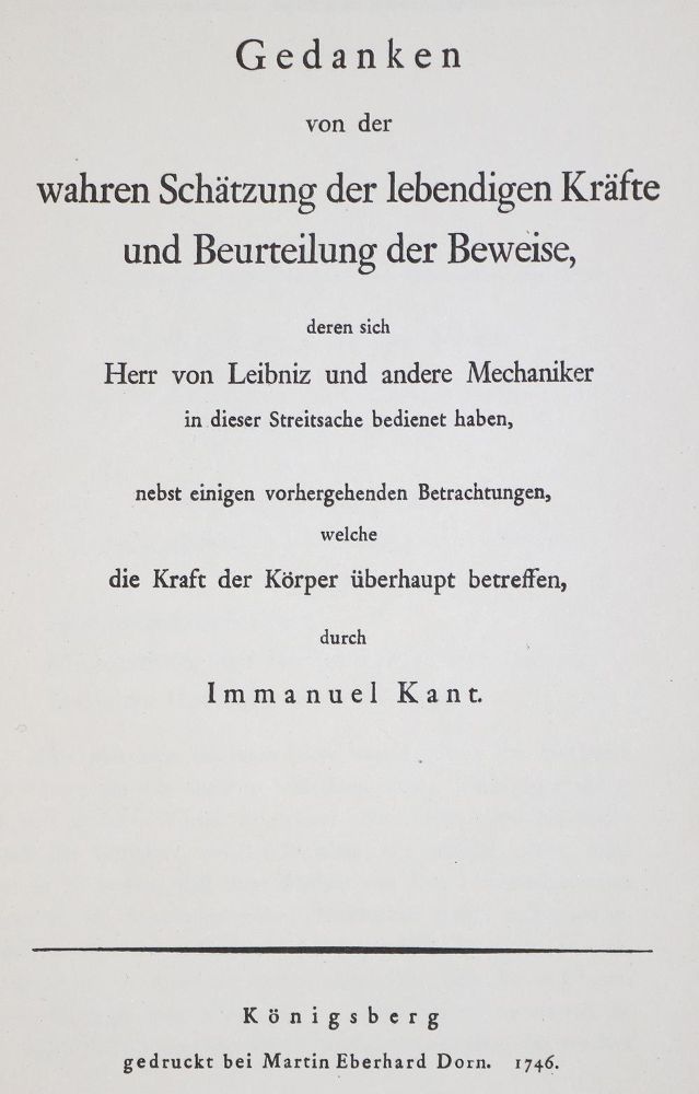 Große Abbildung Nr.1: 139-1317 Kant,I.: (Literatur und illustrierte Bücher 20.Jahrhundert - Alte Literatur in modernen Ausgaben)