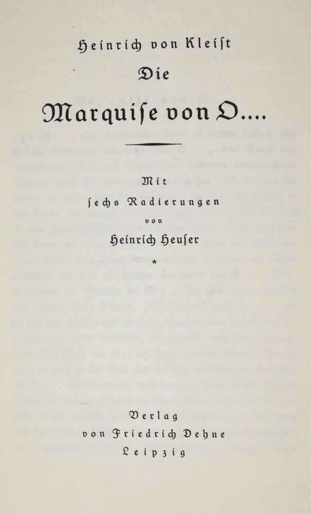 Große Abbildung Nr.2: 139-1321 Kleist,H.v.: (Literatur und illustrierte Bücher 20.Jahrhundert - Alte Literatur in modernen Ausgaben)