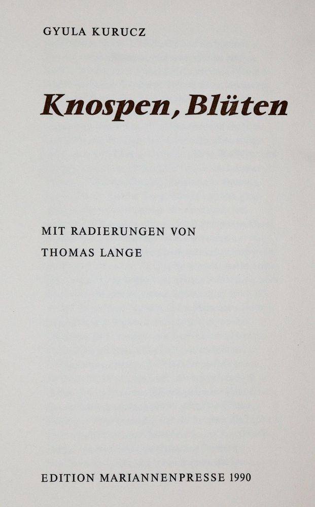 Große Abbildung Nr.3: 139-1338 Kurucz,G.: (Literatur und illustrierte Bücher 20.Jahrhundert - Alte Literatur in modernen Ausgaben)