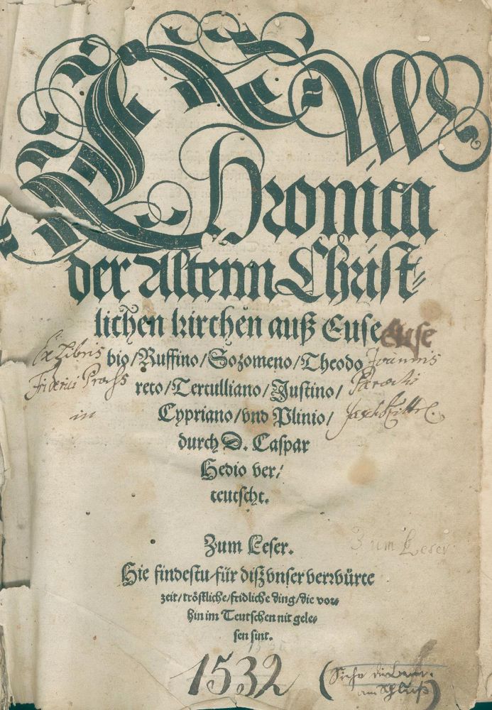 Große Abbildung Nr.1: 139-136 Hedio,C.: (Alte Drucke, Handschriften und Theologie)