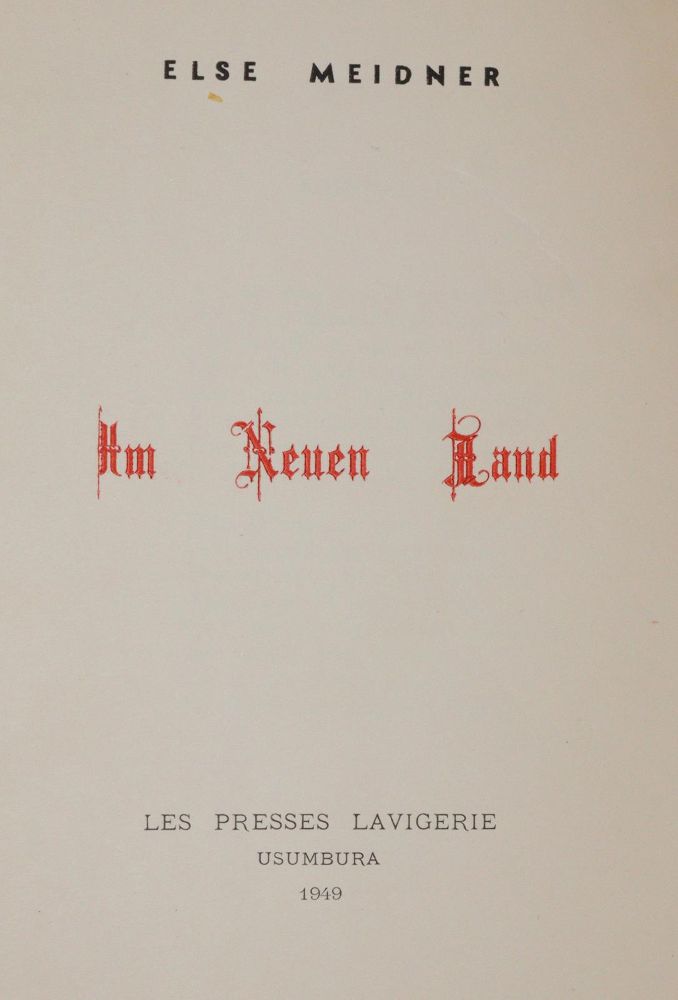 Große Abbildung Nr.2: 139-1365 Meidner,E.: (Literatur und illustrierte Bücher 20.Jahrhundert - Alte Literatur in modernen Ausgaben)