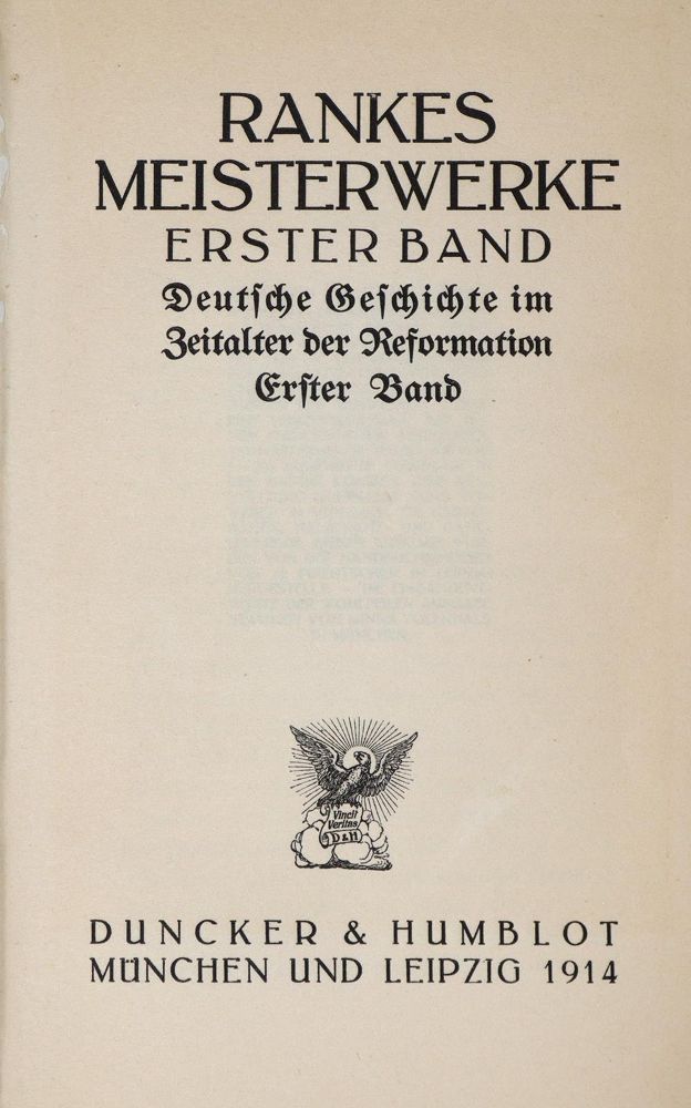 Große Abbildung Nr.2: 139-1404 Ranke,L.v.: (Literatur und illustrierte Bücher 20.Jahrhundert - Alte Literatur in modernen Ausgaben)