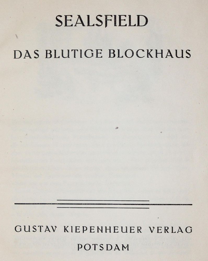 Große Abbildung Nr.2: 139-1419 Sealsfield,C. (d.i. C.A.Postl).: (Schlichter)