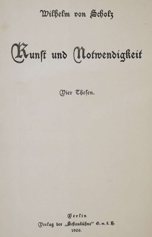 Große Abbildung Nr.1: 139-1421 Scholz,W.v.: (Literatur und illustrierte Bücher 20.Jahrhundert - Alte Literatur in modernen Ausgaben)
