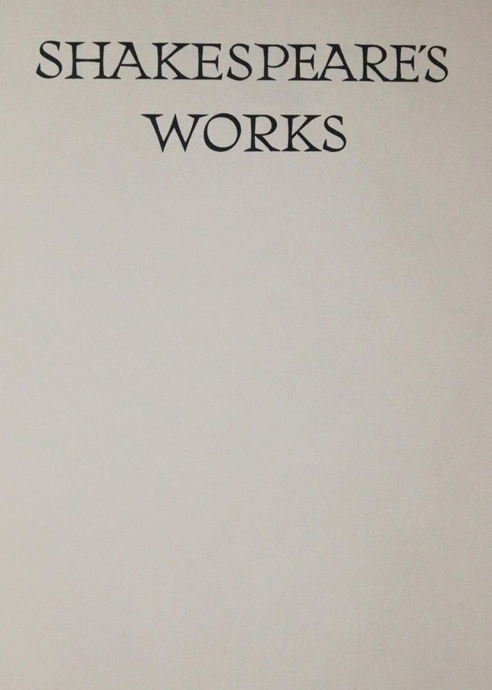 Große Abbildung Nr.1: 139-1426 Shakespeare,W.: (Literatur und illustrierte Bücher 20.Jahrhundert - Alte Literatur in modernen Ausgaben)
