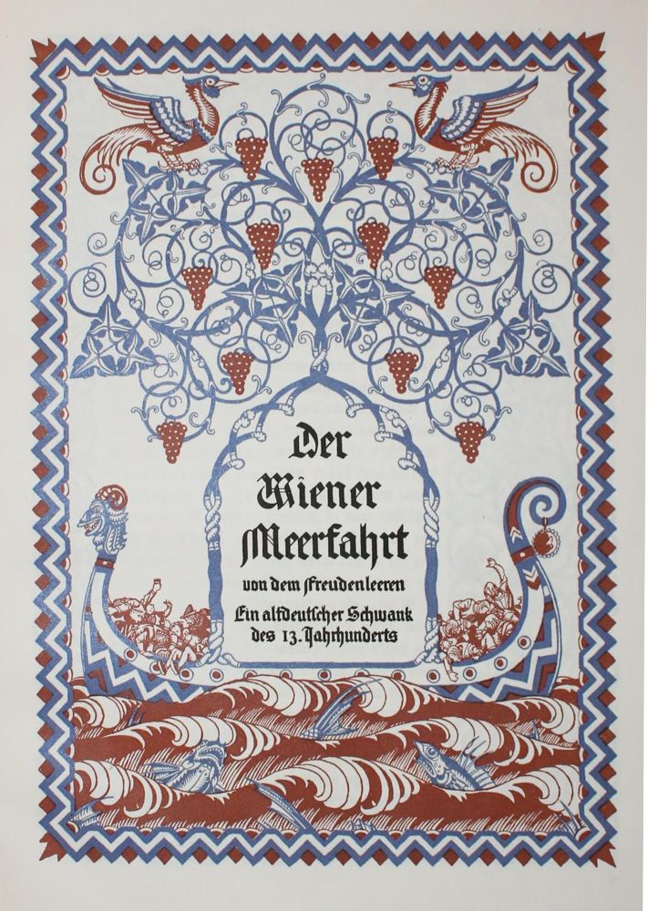 Große Abbildung Nr.1: 139-1450 Wiener Meerfahrt, Der,: (Literatur und illustrierte Bücher 20.Jahrhundert - Alte Literatur in modernen Ausgaben)