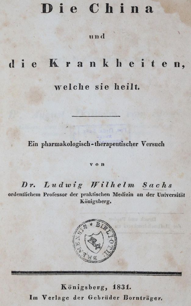 Große Abbildung Nr.1: 139-1461 Sachs,L.W.: (Botanik, Chinarinde)